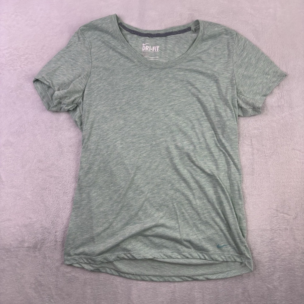 Nike Dri-Fit Blue Short Sleeve Athletic Activewear Loose Shirt Women's Large